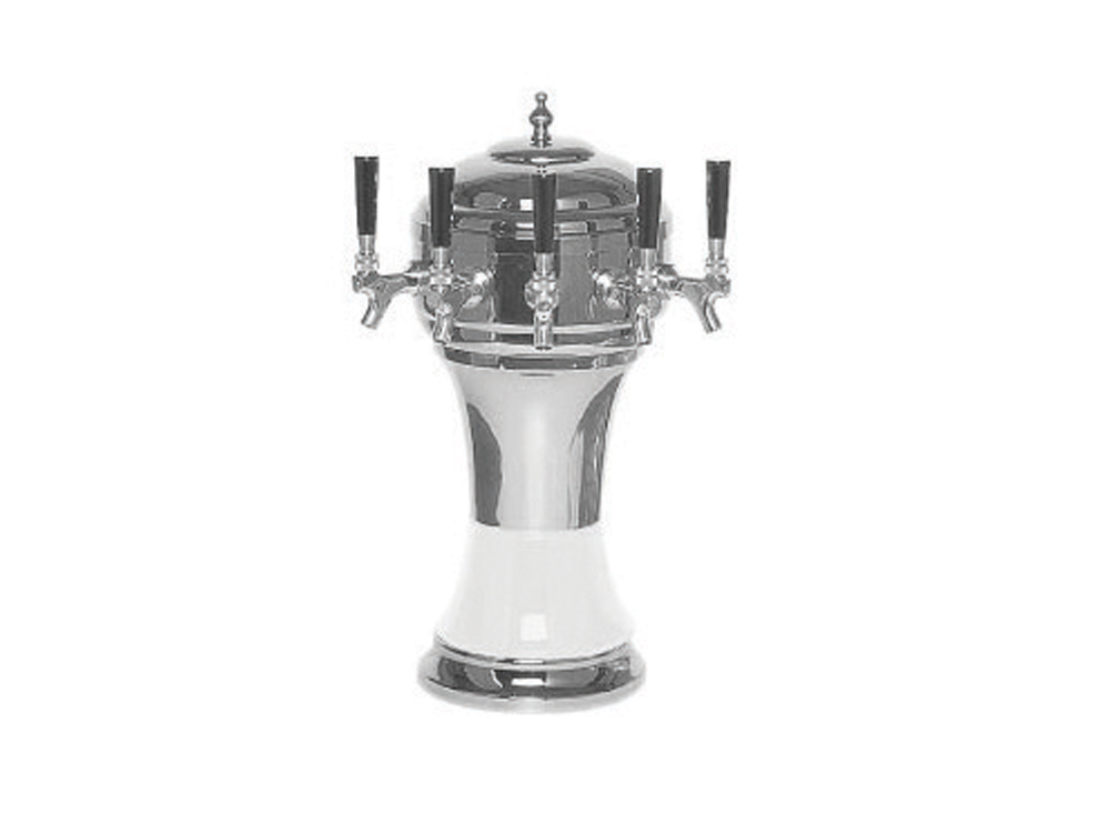 Mushroom Full Size Zeus 5 Tap Chrome/White